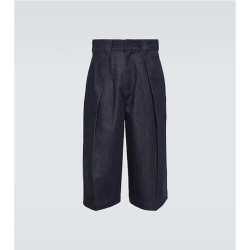 로에베 남성 바지 데님 Paulas Ibiza pleated jean shorts P00944254