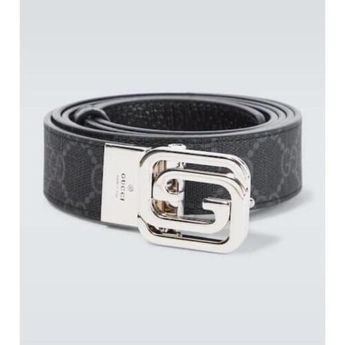 구찌 남성 벨트 GG reversible canvas&amp;leather belt P00879091