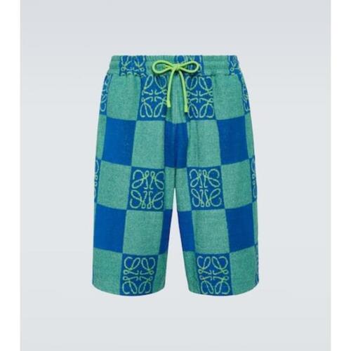 로에베 남성 바지 데님 Paulas Ibiza Anagram cotton blend shorts P00944231