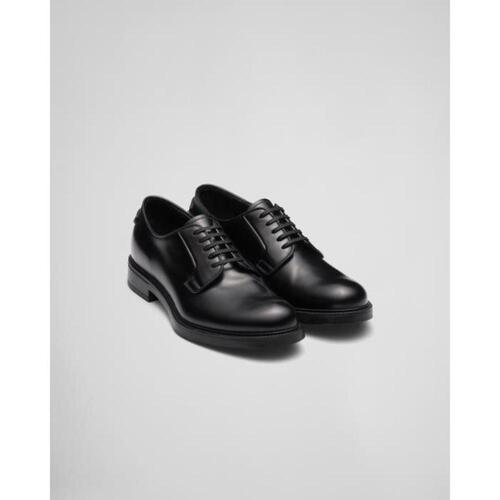 프라다 남성 구두 로퍼 2EG394_B4L_F0002_F_G000 Brushed leather derby shoes