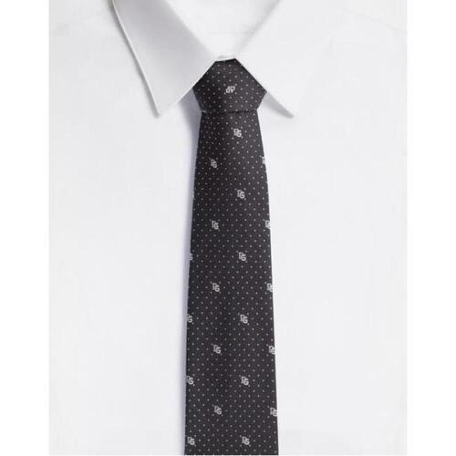 돌체앤가바나 남성 타이 보타이 Silk blade tie with polka dot design and DG logo (6 cm) GT149EG0JMON0000