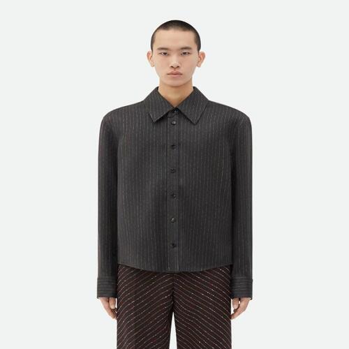 보테가베네타 남성 셔츠 Cotton And Silk Stripe Shirt 785778V3ZP02168
