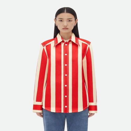 보테가베네타 여성 블라우스 셔츠 Striped Cotton Viscose Shirt 780246V3PW09080