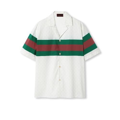 구찌 남성 셔츠 791771 ZAQ0R 9669 GG cotton shirt with Web