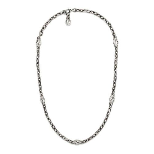 구찌 여성 목걸이 616941 J8400 0811 Silver necklace with InterlockingG