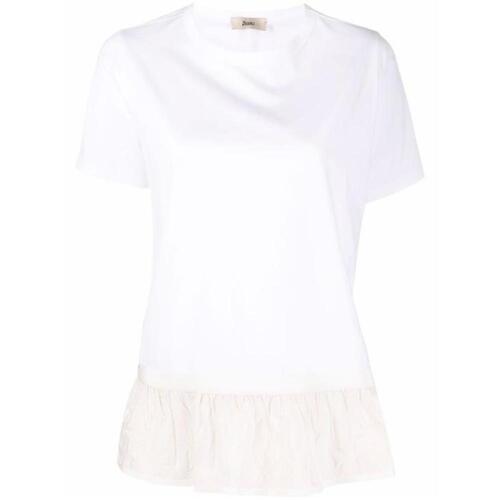 에르노 여성 블라우스 셔츠 러플 헴 티셔츠 JG000135D52006