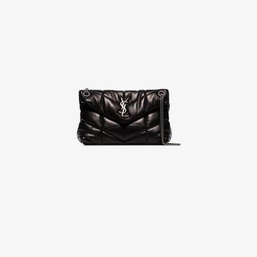 생로랑 여성 숄더백 크로스백 Black Puffer Small Leather Shoulder Bag 14037340_5774761EL00