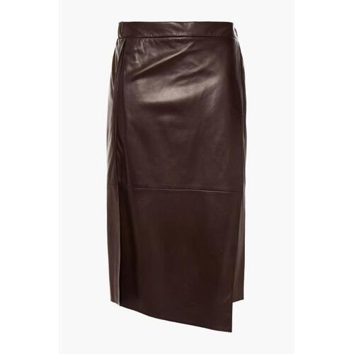 브루넬로쿠치넬리 여성 스커트 Wrap effect leather skirt 25185454456511705