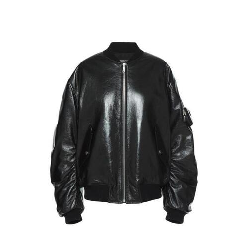 프라다 여성 아우터 58A079_1ZFE_F0002 Oversized nappa leather bomber jacket