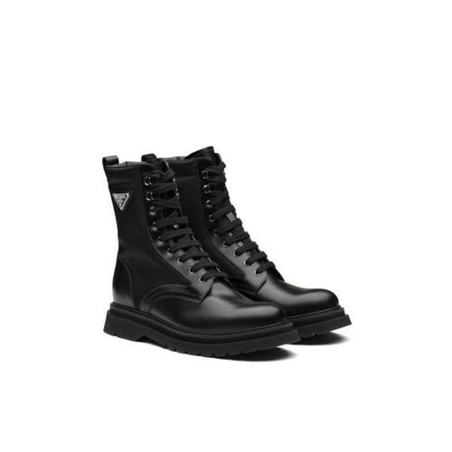 프라다 남성 부츠 2UE011_3L09_F0002 Brushed leather and nylon boots