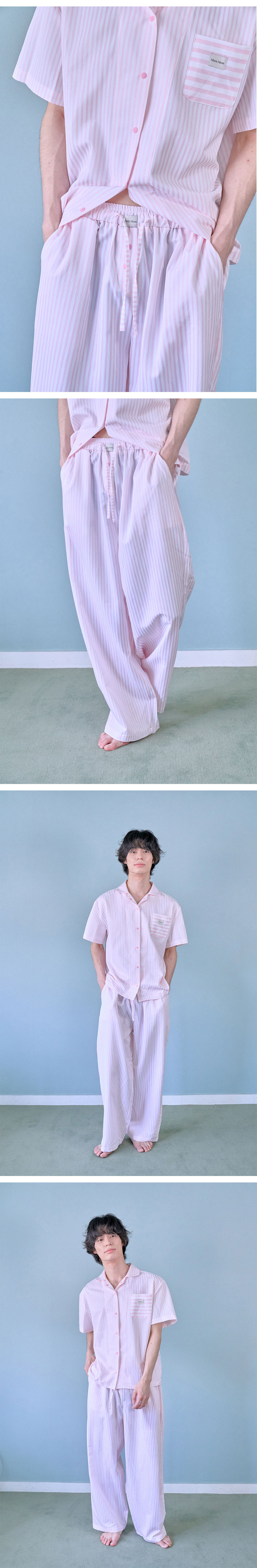 반팔 티셔츠 모델 착용 이미지-S1L5