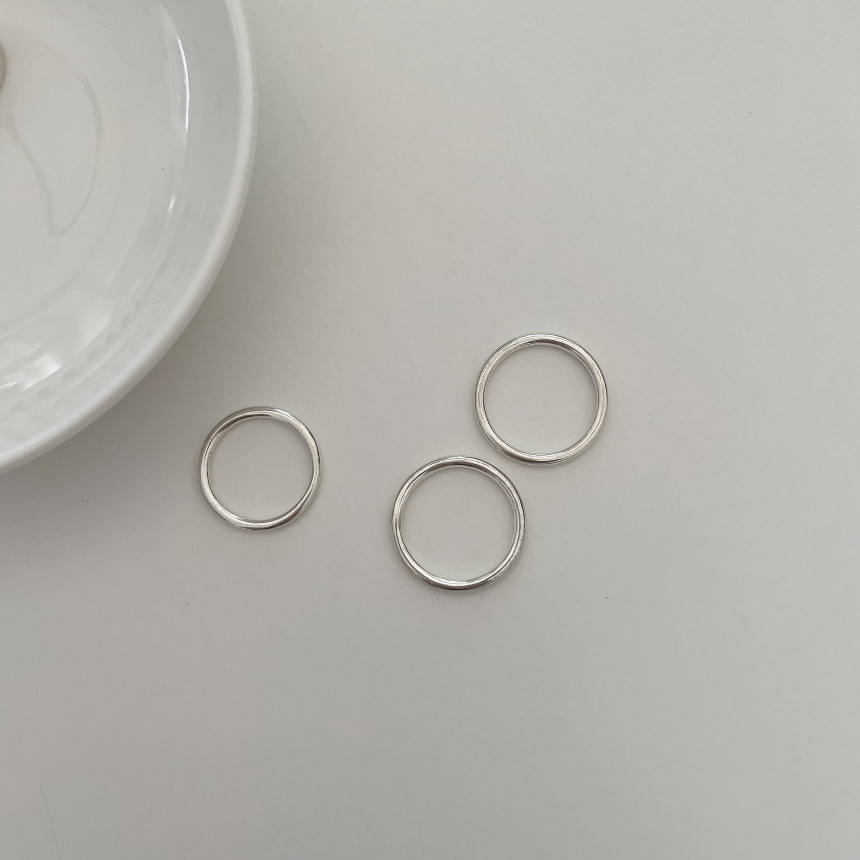 실버925 베이직 민자 2mm 실반지 5size