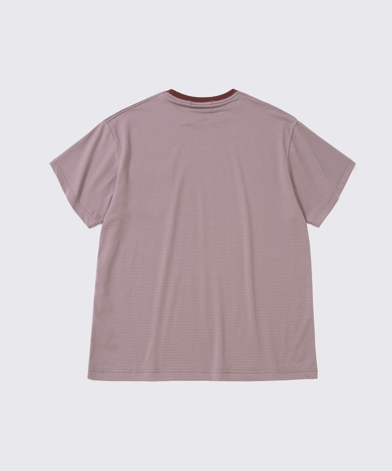 Stripe Pocket T-Shirt (Purple) - addslow 애드슬로우