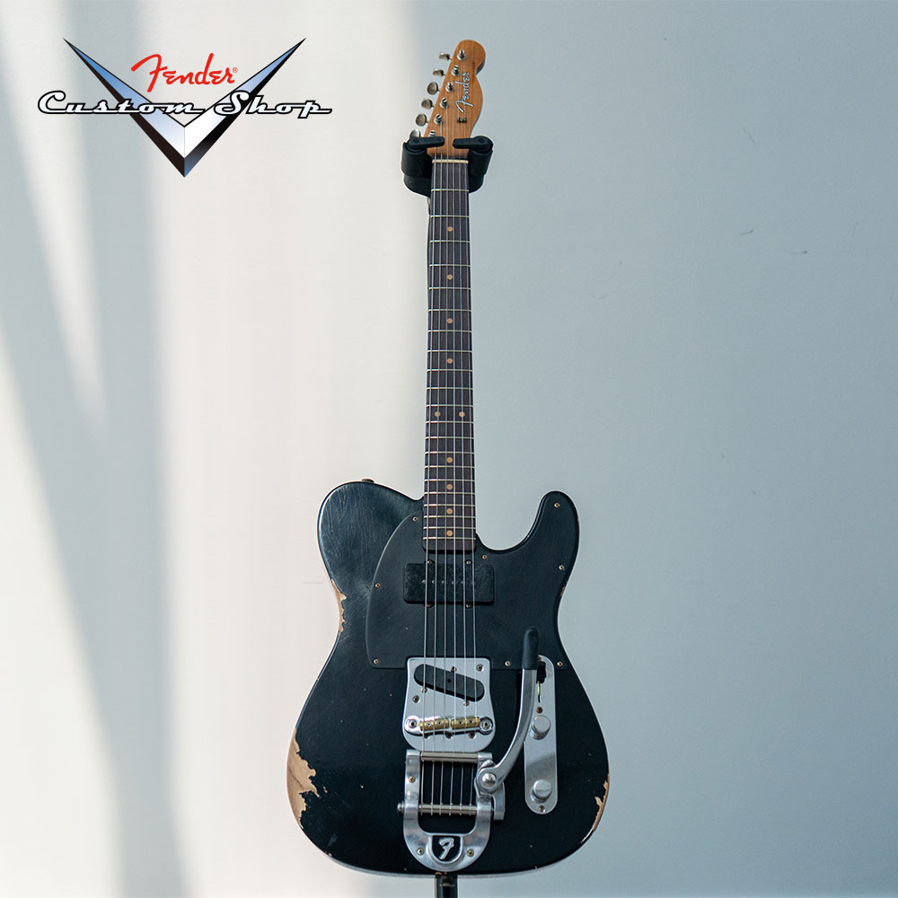 F24 LIMITED EDITION 60S TELECASTER-JAZZMASTER BIGSBY RELIC-AGED BLACK