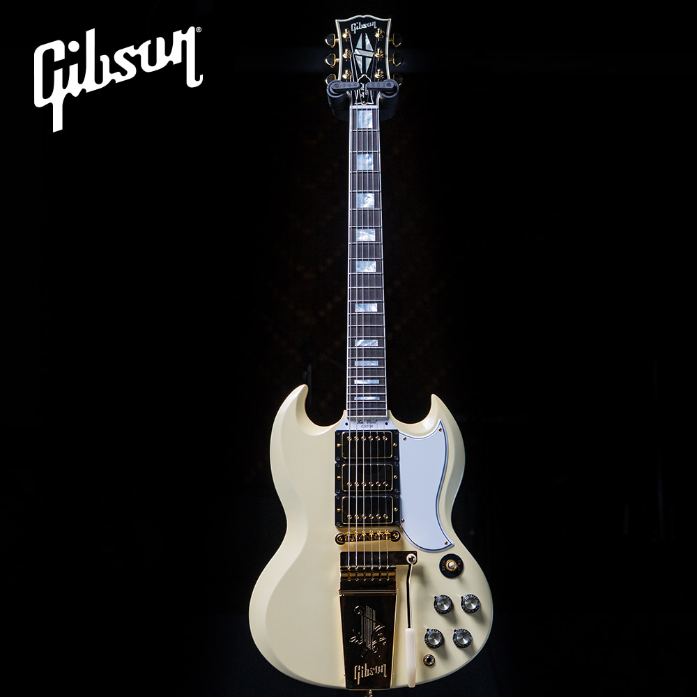 Gibson Custom 1963 Les Paul SG Custom Reissue VOS with Maestro Vibrola - Classic White