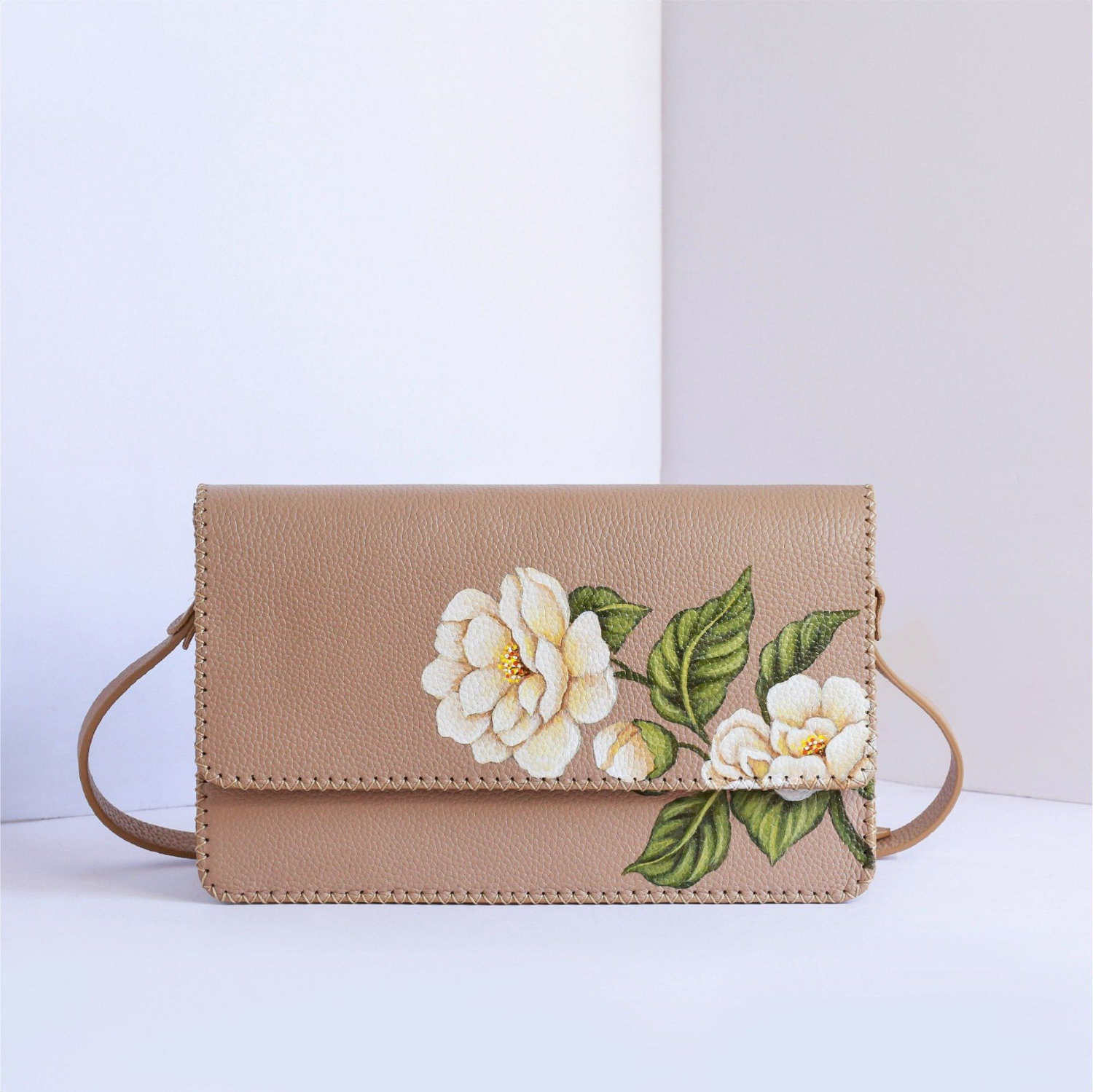 Handmade Camellia Shoulder Bag