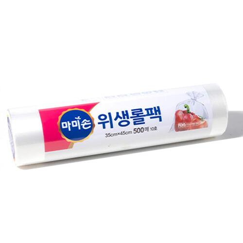 마미손 위생 크린 비닐팩 쓰기편한 롤팩 10호 특대형 500매 35X45