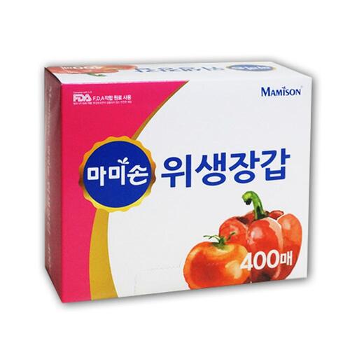 마미손 편리한 국산 일회용 위생장갑 2호 400매
