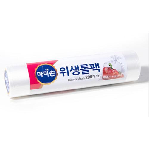 마미손 위생 크린 비닐팩 쓰기편한 롤백 2호 중형 200매 25X35