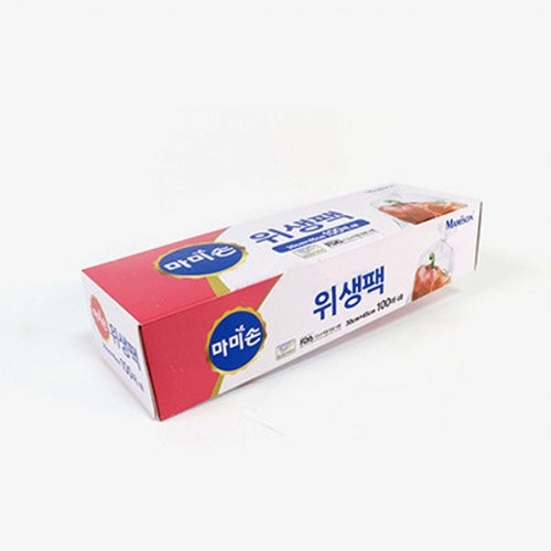 마미손 크린 비닐백 위생백 4호 대형 100매 30X45