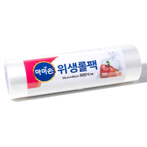 마미손 위생 크린 비닐팩 쓰기편한 롤팩 9호 대형 500매 30X40