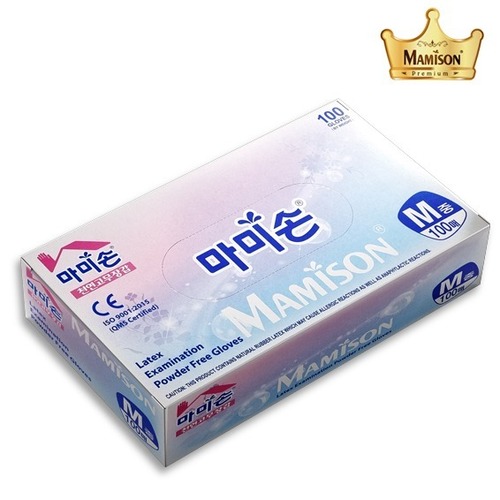 마미손 요리장갑 위생장갑 일회용 라텍스장갑 미색 대 중 소 100매