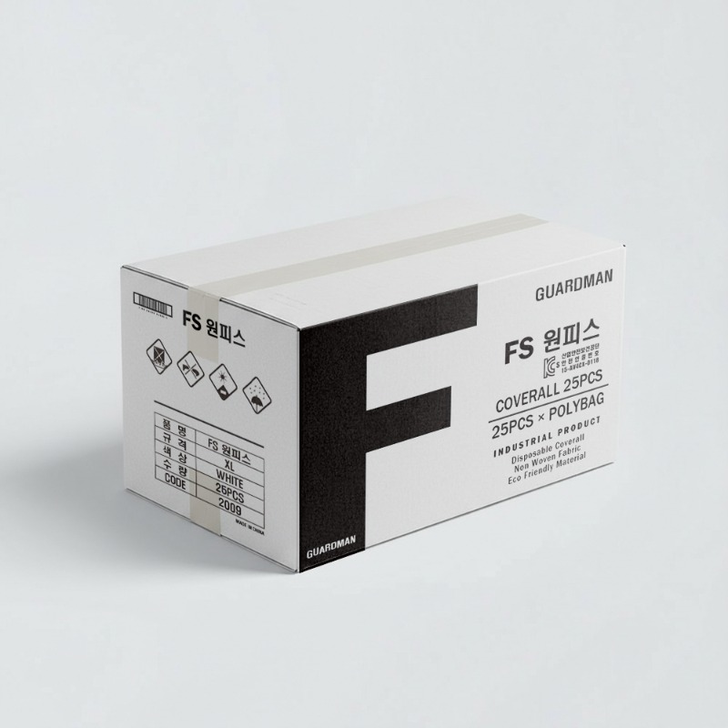 가드맨 FS 원피스 보호복 방제복 백색 25벌 (1BOX)