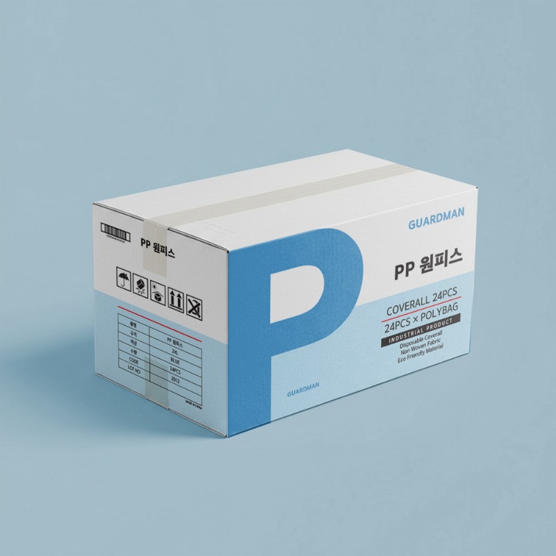 가드맨 PP 원피스작업복 하늘색 1BOX (24벌)