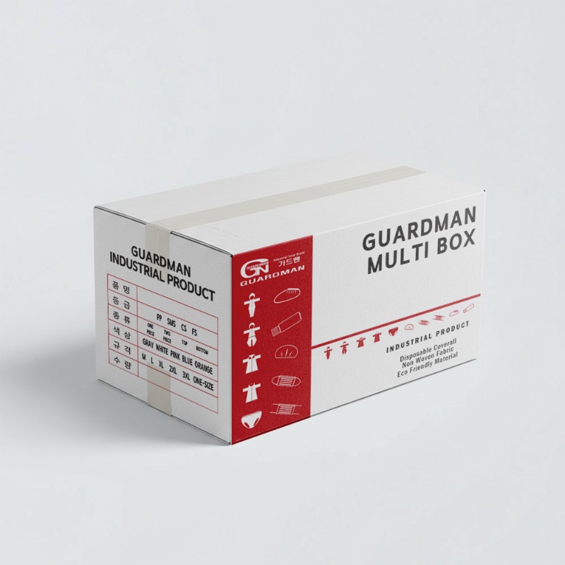 가드맨 PP 투피스작업복 회색 상의 1BOX (40벌)