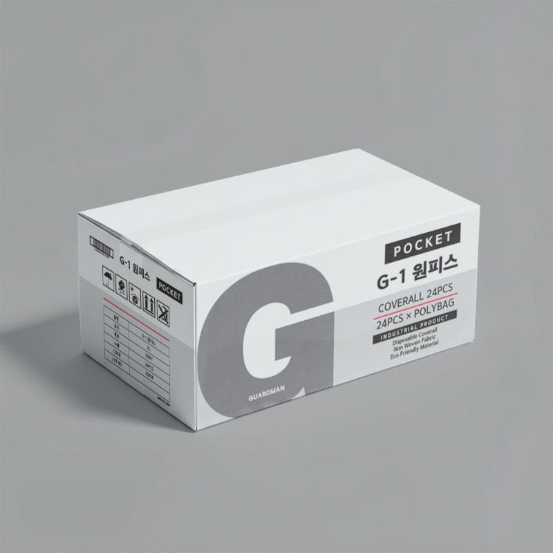 가드맨 G-1 원피스작업복 회색 포켓형 1BOX (24벌)