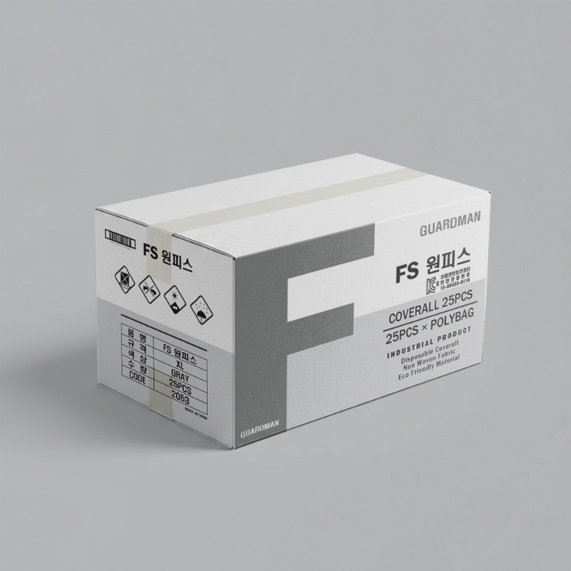 가드맨 FS 원피스 보호복 방제복 회색 25벌 (1BOX)