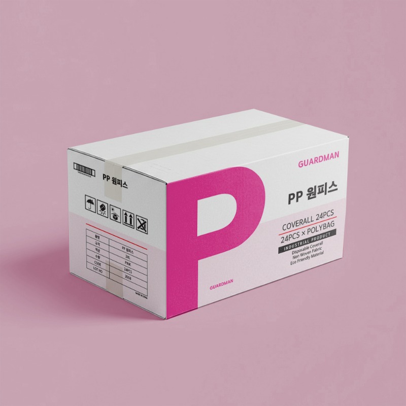 가드맨 PP 원피스작업복 핑크 1BOX (24벌)