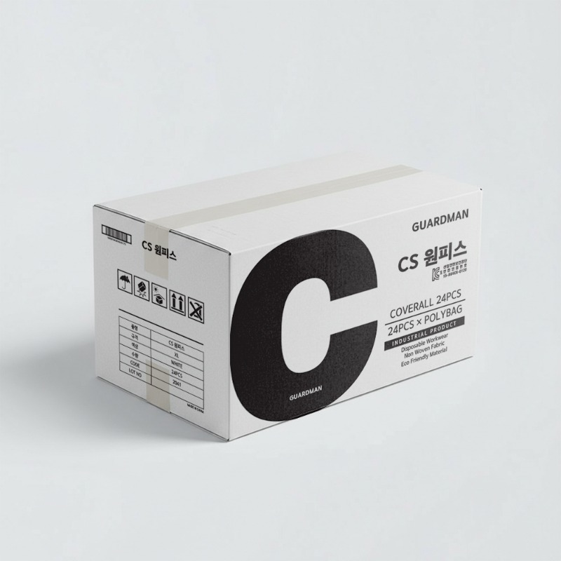 가드맨 CS 원피스보호복 방진복 흰색 1BOX (24벌)