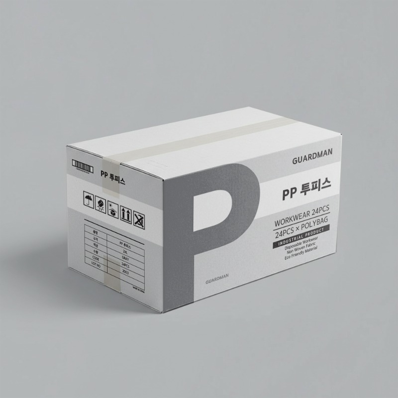 가드맨 PP 투피스작업복 회색 1BOX (24벌)