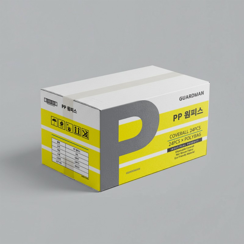 가드맨 PP 원피스작업복 회색 1BOX (24벌)