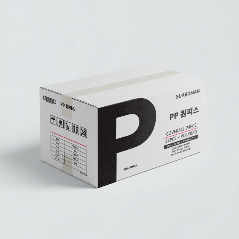 가드맨 PP 원피스작업복 흰색 1BOX (24벌)