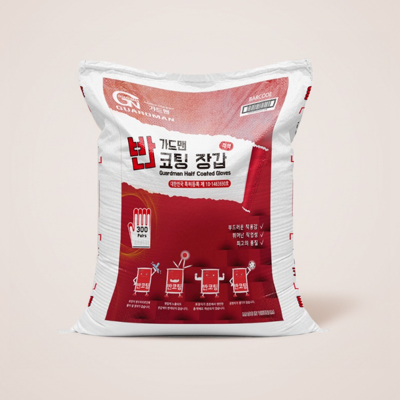 가드맨 반코팅장갑 적색 300켤레