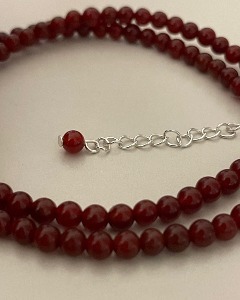RED BEAN JADE NECKLACE