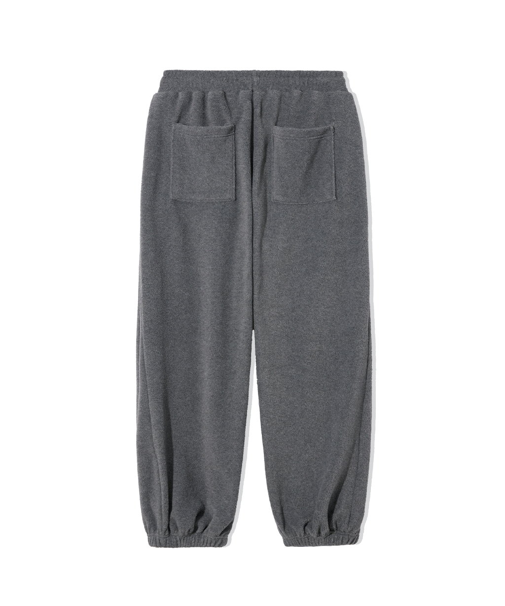 韓国発!【JUSTYOUNG】RG Fleece Pintuck Pants/男女共用 Melange Fleece Pintuck Pants Charcoal - RENSE