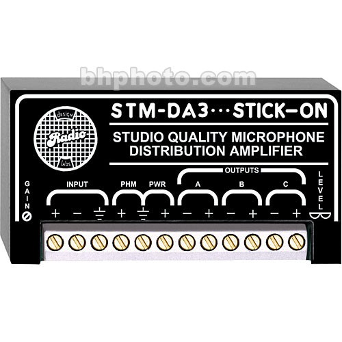 RDL STM-DA3 Microphone Level 1 x 3 Distribution Amplifier