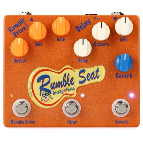 Analog Alien Rumble Seat Overdrive / Delay / Reverb Pedal