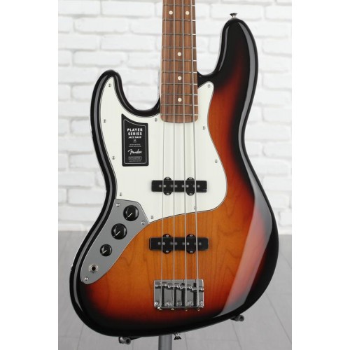 Fender Player Jazz Bass Left-Handed - 3-Tone Sunburst with Pau Ferro Fingerboard