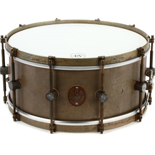 A&amp;F Drum Company Raw Brass Snare Drum - 6.5 x 14