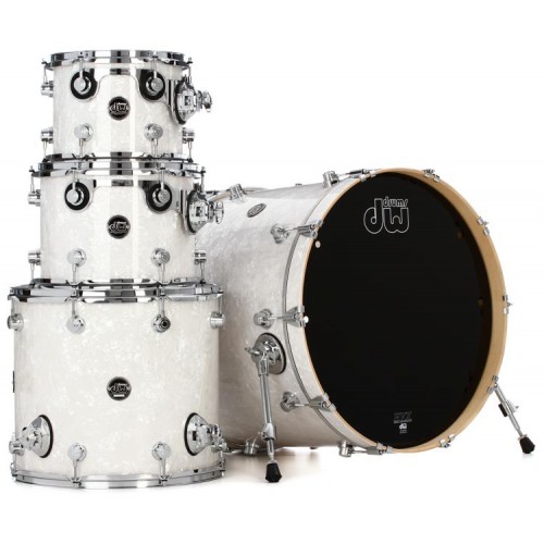 DW Performance Series 4-piece Shell Pack with 22 Bass Drum - White Marine Finish Ply