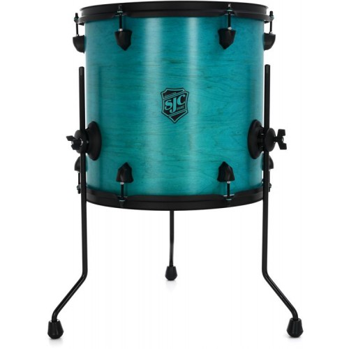 SJC Custom Drums Pathfinder Series Floor Tom - 14-inch x 14-inch - Teal Satin