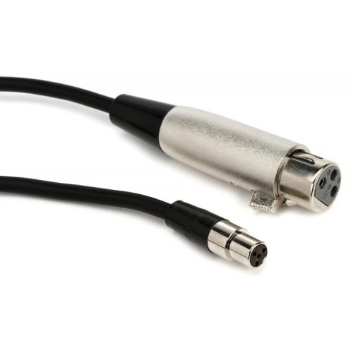 Shure WA310 4-pin TA4F Mini Connector to Female XLR Microphone Cable