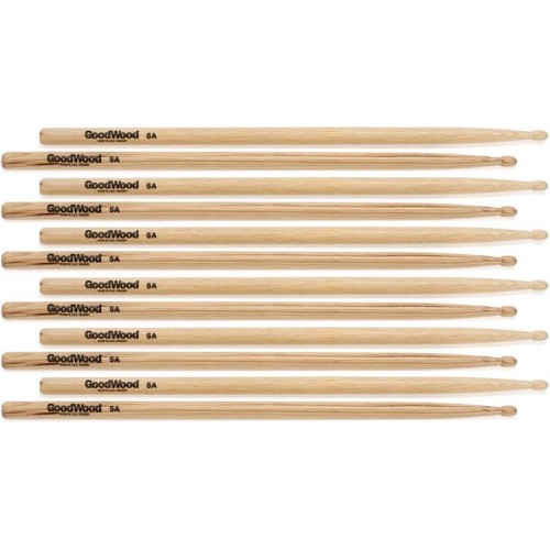 Goodwood US Hickory Drumsticks 6-pair - 5A - Wood Tip
