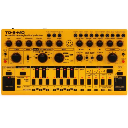 Behringer TD-3-MO-AM Analog Bass Line Synthesizer - Yellow