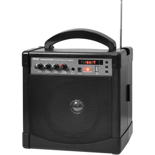 Pyle Pro 60W Portable Bluetooth Karaoke PA Speaker Amplifier and Microphone System