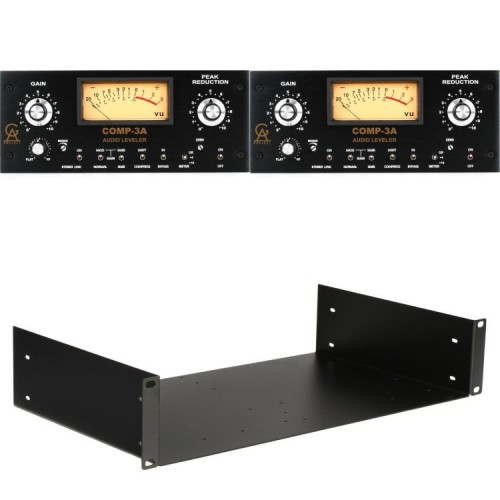 Golden Age Project Comp-3A Vintage Style Optical Compressor (Pair) with Rackmount Kit